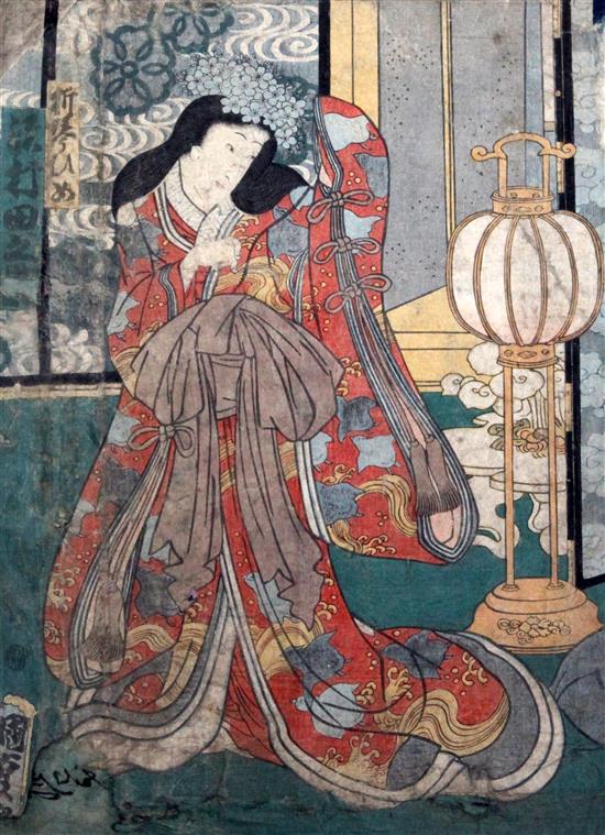 Tayokino III (1786-1864) Kabuki actor Kozaru Nananosuke,